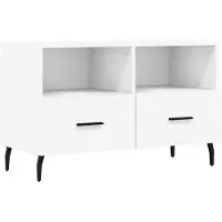 vidaXL Armoire TV Blanc 80x36x50 cm Bois composite