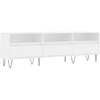 vidaXL Armoire TV blanc 150x30x44,5 cm Bois composite
