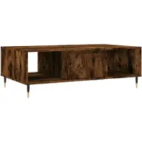 vidaXL Table basse chêne fumé 104x60x35 cm bois composite