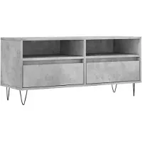 vidaXL Armoire TV gris béton 100x34,5x44,5 cm Bois composite