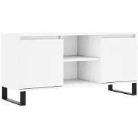 vidaXL Armoire TV blanche 104x35x50 cm Bois composite