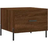 vidaXL Table basse marron imitation chêne 50x50x40 cm Bois composite