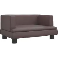vidaXL Lit pour chien Marron 60x40x30 cm similicuir