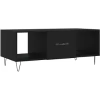 vidaXL Table basse noire 102x50x40 cm Bois composite