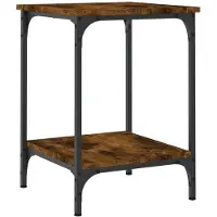 vidaXL Table basse chêne fumé 40x40x55 cm bois composite