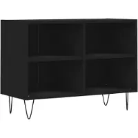vidaXL Armoire TV noire 69,5x30x50 cm Bois composite