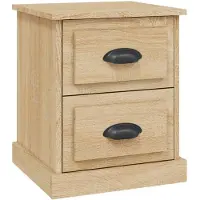 vidaXL Table de chevet chêne sonoma 39x39x47,5 cm bois d'ingénierie