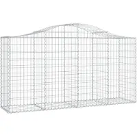 vidaXL Gabion avec arche haute 200x50x100/120 cm Fer galvanisé
