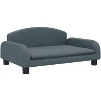 vidaXL Lit pour chien gris foncé 70x45x30 cm Tissu