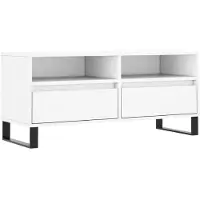 vidaXL Armoire TV blanche 100x34,5x44,5 cm Bois composite
