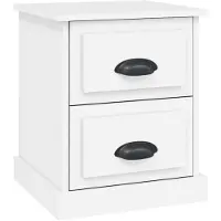 vidaXL Table de chevet blanc 39x39x47,5 cm bois d’ingénierie