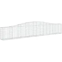 vidaXL Gabion avec arc surélevé 400x30x60/80 cm Fer galvanisé