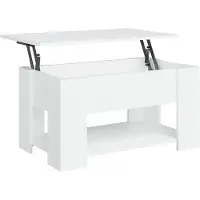 vidaXL Table basse blanche 79x49x41 cm Bois composite