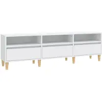 vidaXL Armoire TV blanc 150x30x44,5 cm Bois composite