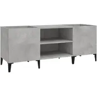 vidaXL Armoire à panneaux gris béton 121x38x48 cm Bois composite
