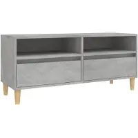 vidaXL Armoire TV gris béton 100x34,5x44,5 cm Bois composite