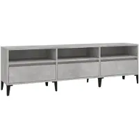 vidaXL Armoire TV gris béton 150x30x44,5 cm Bois composite