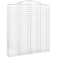 vidaXL Gabion avec arc surélevé 200x30x220/240 cm Fer galvanisé