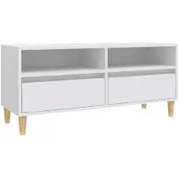 vidaXL Armoire TV blanche 100x34,5x44,5 cm Bois composite