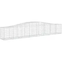vidaXL Gabion avec arc surélevé 400x50x60/80 cm Fer galvanisé