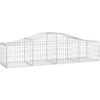 vidaXL Gabion avec arc surélevé 200x50x40/60 cm Fer galvanisé
