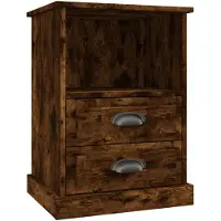 vidaXL Table de chevet chêne fumé 43x36x60 cm