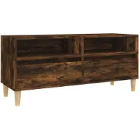 vidaXL Armoire TV chêne fumé 100x34,5x44,5 cm Bois composite