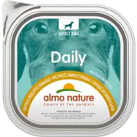 Almo Nature Daily avec poulet, jambon et fromage pâtée pour chien