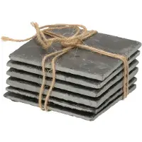 Sg Secret De sous verre x6 ardoise 10x10 (6x, Dessous de verre)