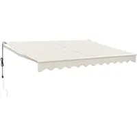 vidaXL Store électrique à manivelle Crème 3,5x2,5 m