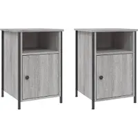 vidaXL Tables de chevet 2 pcs sonoma gris 40x42x60cm bois d'ingénierie