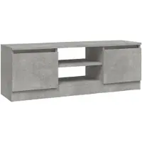 vidaXL Armoire TV avec porte gris béton 102x30x36 cm