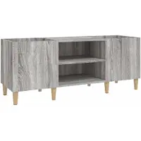 vidaXL Armoire à plateaux Gris Sonoma 121x38x48 cm Matériau dérivé du bois
