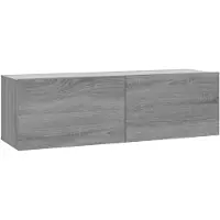 vidaXL Armoire TV murale Gris Sonoma 100x30x30 cm Bois composite