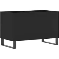 vidaXL Armoire à plateaux noire 74,5x38x48 cm Bois composite