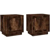 vidaXL Tables de chevet 2 pcs chêne fumé 44x35x45 cm bois d'ingénierie
