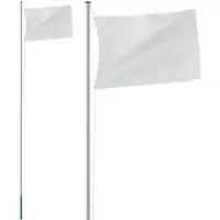 vidaXL Mât de drapeau divisible argenté 6,23 m aluminium