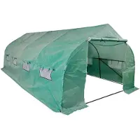 vidaXL Serre Polytunnel Praticable & Mobile Cadre en acier 18 m²