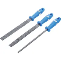 Bgs Jeu 3 râpes pour bois 200 mm plate ronde demi ronde
