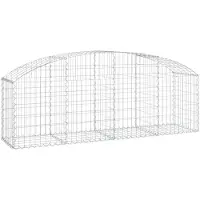 vidaXL Gabion avec arc surélevé 200x50x60/80 cm Fer galvanisé