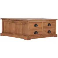 vidaXL Table basse 68 x 68 x 30 cm teck massif