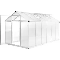 vidaXL serre aluminium 362x190x195 cm 13,41 m³