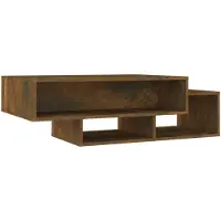 vidaXL Table basse chêne fumé 105x55x32 cm bois composite