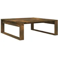 vidaXL Table basse chêne fumé 100x100x35 cm bois composite
