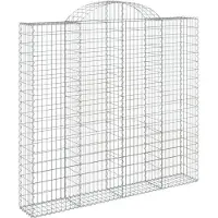 vidaXL Gabion avec arc surélevé 200x30x180/200 cm Fer galvanisé