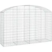vidaXL Gabion avec arche haute 200x50x120/140 cm Fer galvanisé