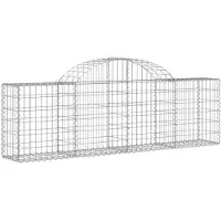 vidaXL Gabion avec arc surélevé 200x30x60/80 cm Fer galvanisé
