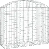 vidaXL Gabion avec arc surélevé 150x50x120/140 cm Fer galvanisé