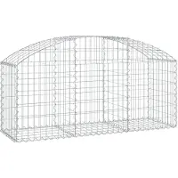 vidaXL Gabion avec arc surélevé 150x50x60/80 cm Fer galvanisé
