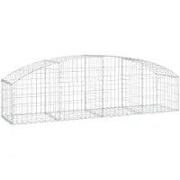 vidaXL Gabion avec arc surélevé 200x50x40/60 cm Fer galvanisé